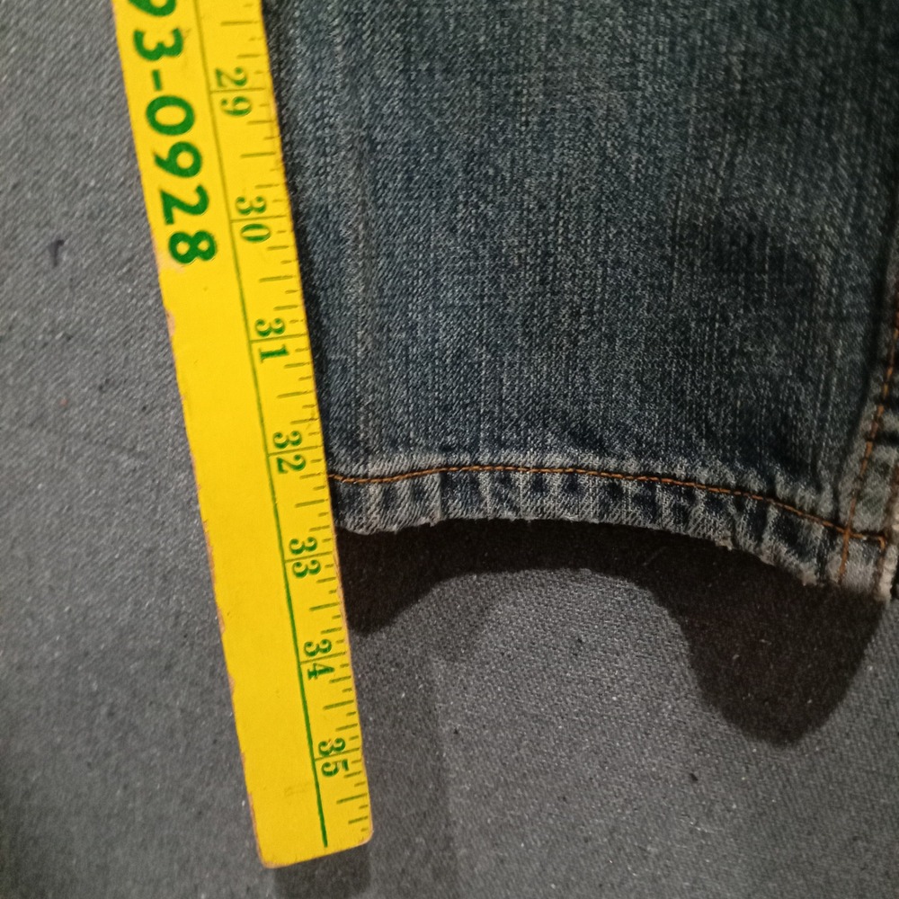 Wrangler Slim Straight Jeans Mens 33x34 Blue Denim 100% Cotton 88MWZDK - Picture 6 of 6